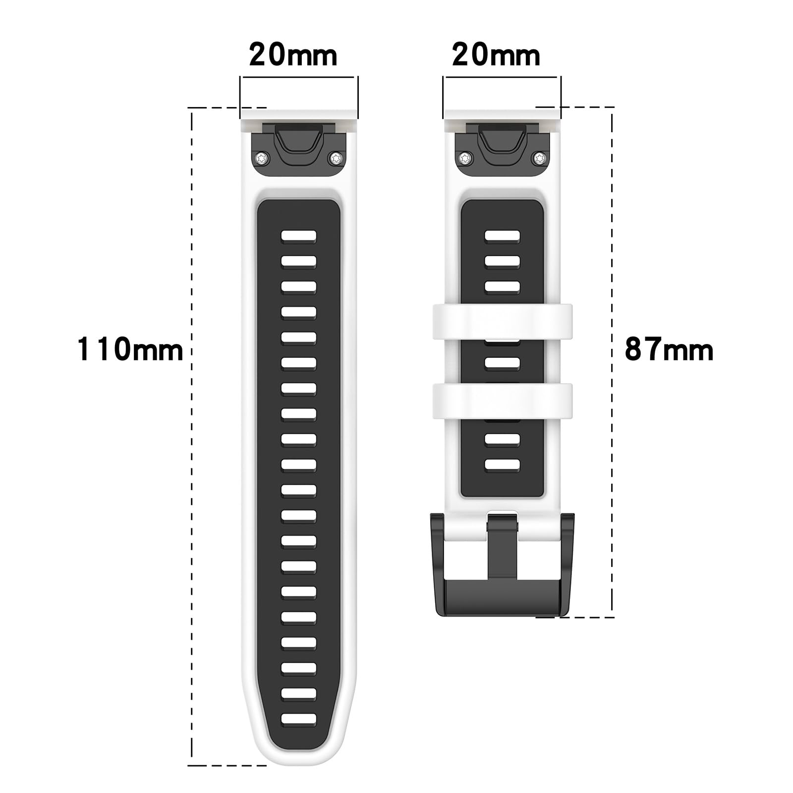 Cinturino per orologio da polso in acciaio da 22 mm per smartwatch