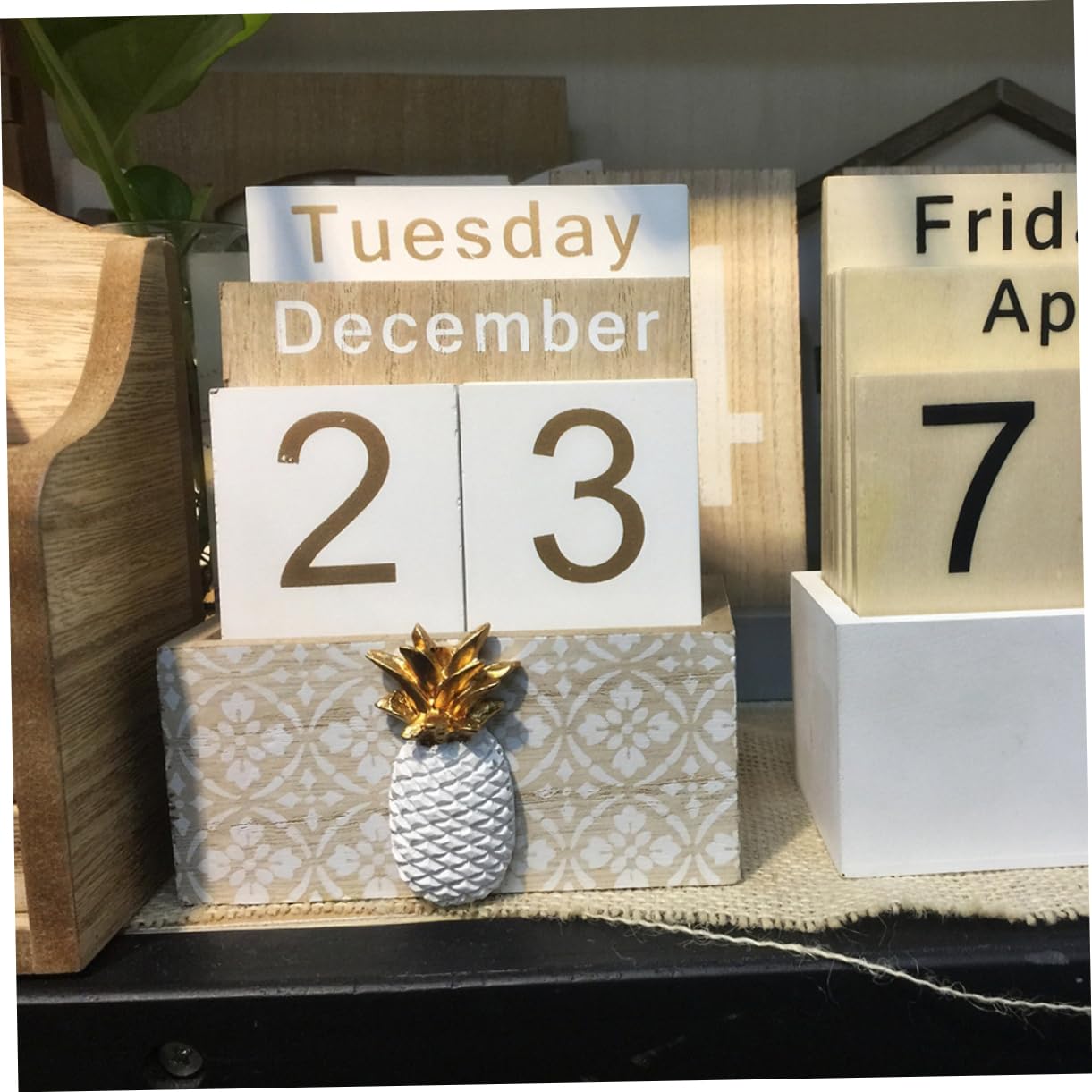 VILLCASE 2 Pz Calendario Da Tavolo Arredamento Del Tavolo Decorazioni Per La Casa Arredamento Per La Casa D'epoca Arredamento Retrò Decorazioni Per Ufficio Scrivania Di Legno