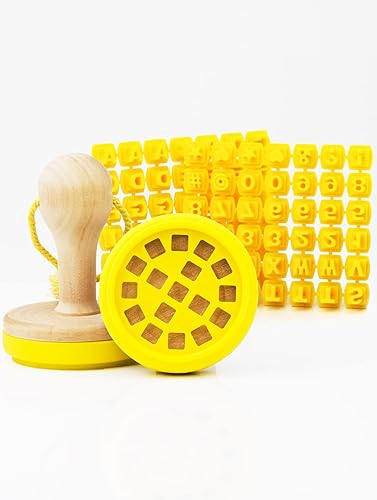 Suck UK Sello de galletas personalizable del alfabeto cortador de galletas sello personalizado para hornear moldes de silicona para hornear y