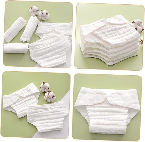 Miniatura 8 de Didiseaon 5 fundas de pañales reutilizables de algodón para recién nacidos y niños pequeños, lavables y transpirables para niños y niñas