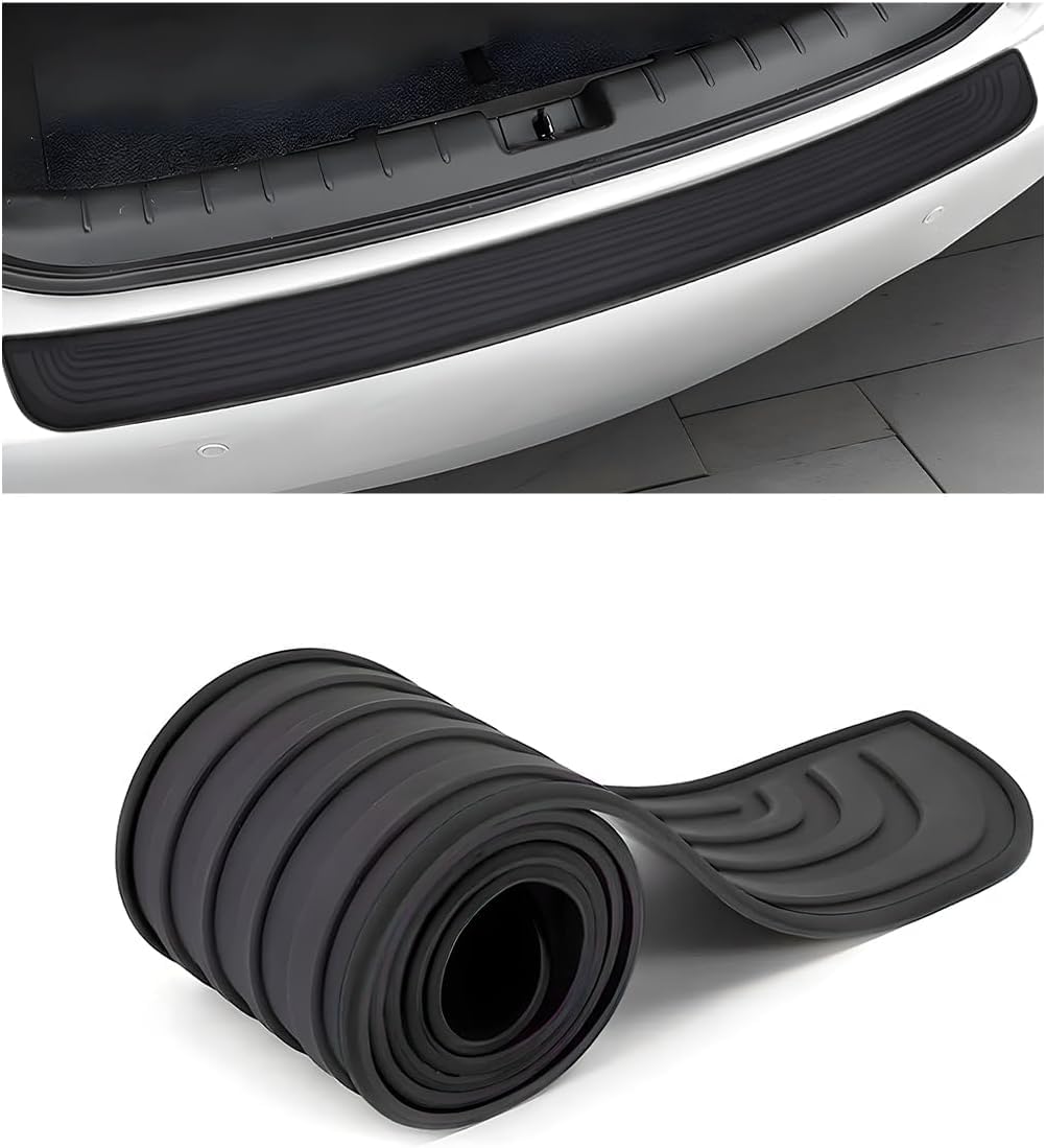 HONGDOUBAO 1 Piece Rear Bumper Protector Compatible for Opel Grandland 2025 2024 Boot Sill Guard Durable Anti Scratch Strip Flexible Rubber,90 * 7