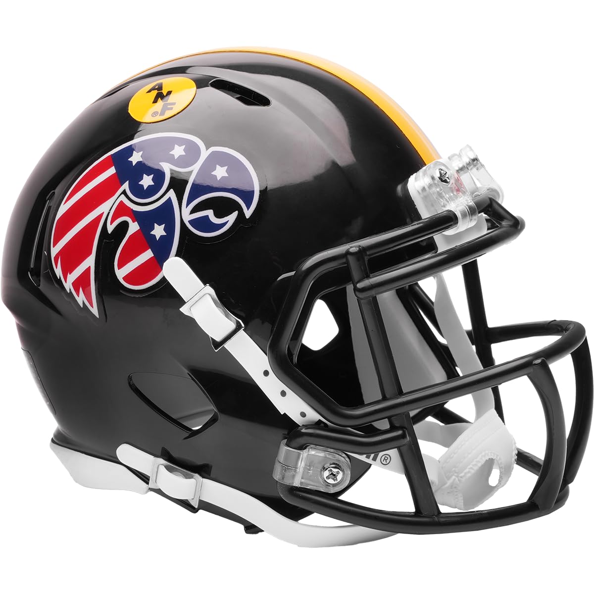 Iowa Hawkeyes Stars and Stripes Revolution Speed Mini Football Helmet