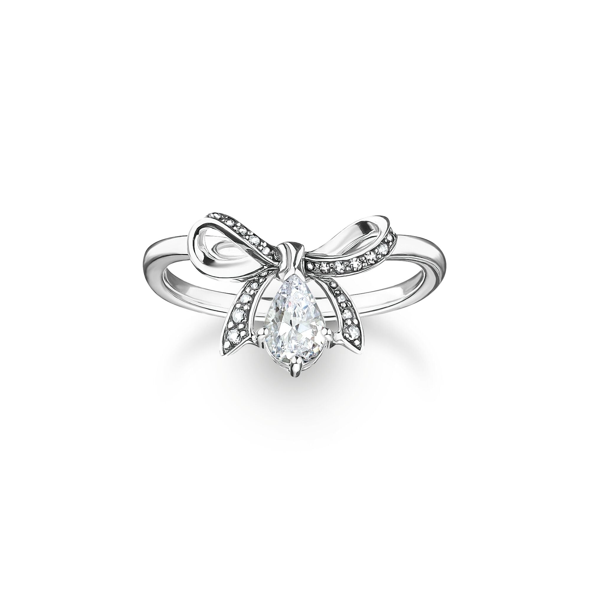 THOMAS SABO Ring mit Schleife Größe 48 Recyceltes 925 Silber. geschw. TR2481-643-14-58