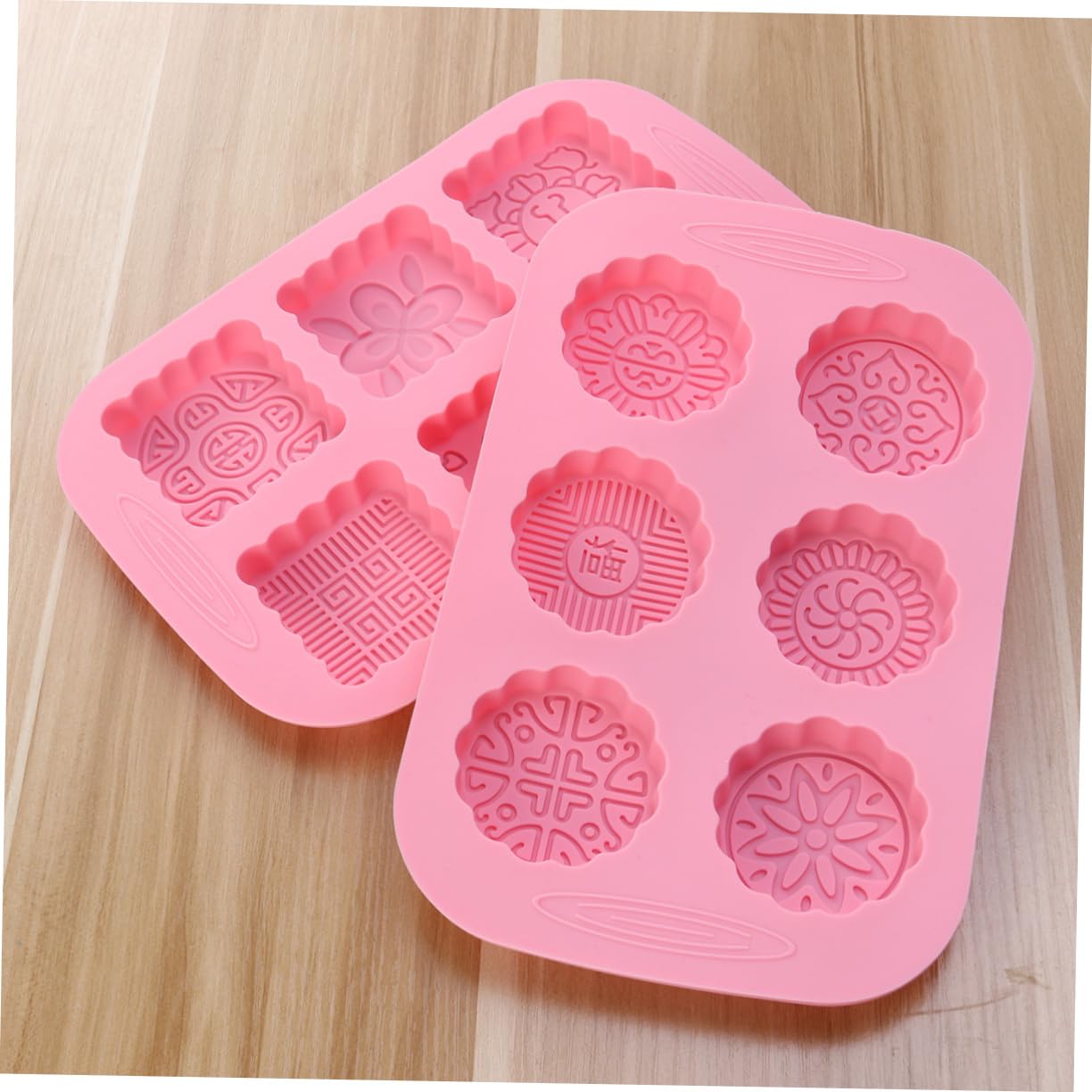 SHOWERORO 4 Piezas Tienda Molde En Forma De Cortadores De Galletas Pastel De Círculo Galleta Hermoso Molde Molde Rosa