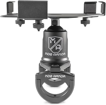 Mob Armor Tab Mount Maxx, Tablet Mount for 7-13 Tablets, Clamp Mount, Fits Tubes 1.5-2.0, Universal Design, Black