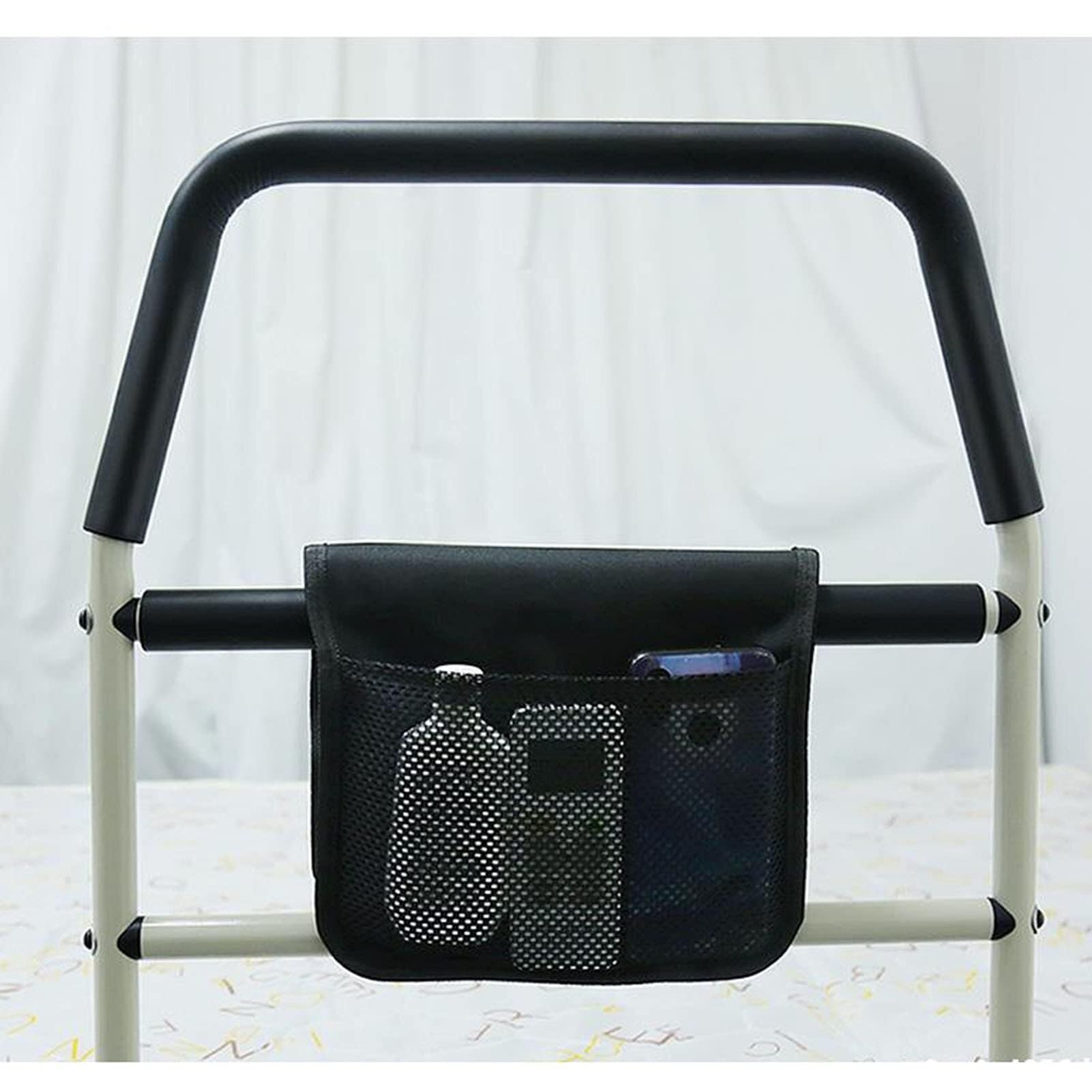 Sponde for letto for la sicurezza degli adulti anziani, sponde for anziani sul comodino, con altezze regolabili Tasca portaoggetti for supporto, ringhiere laterali, dispositivi di assistenza for l'ass