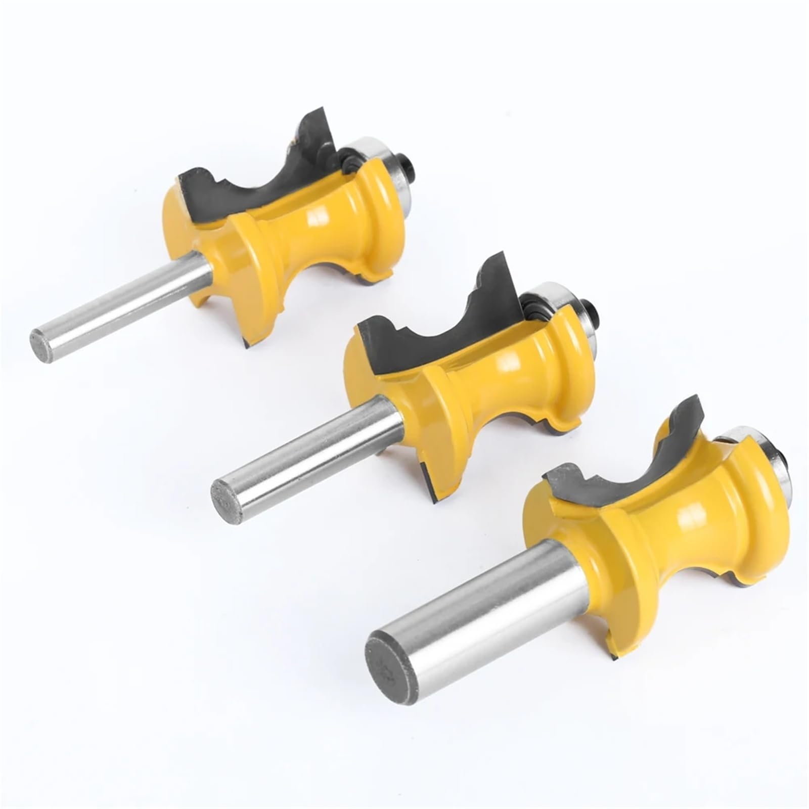 Fresa para madera en forma de T, Broca enrutadora de moldura columna convexa radio cóncavo, varios tamaños for carpintería(8mm Shank)