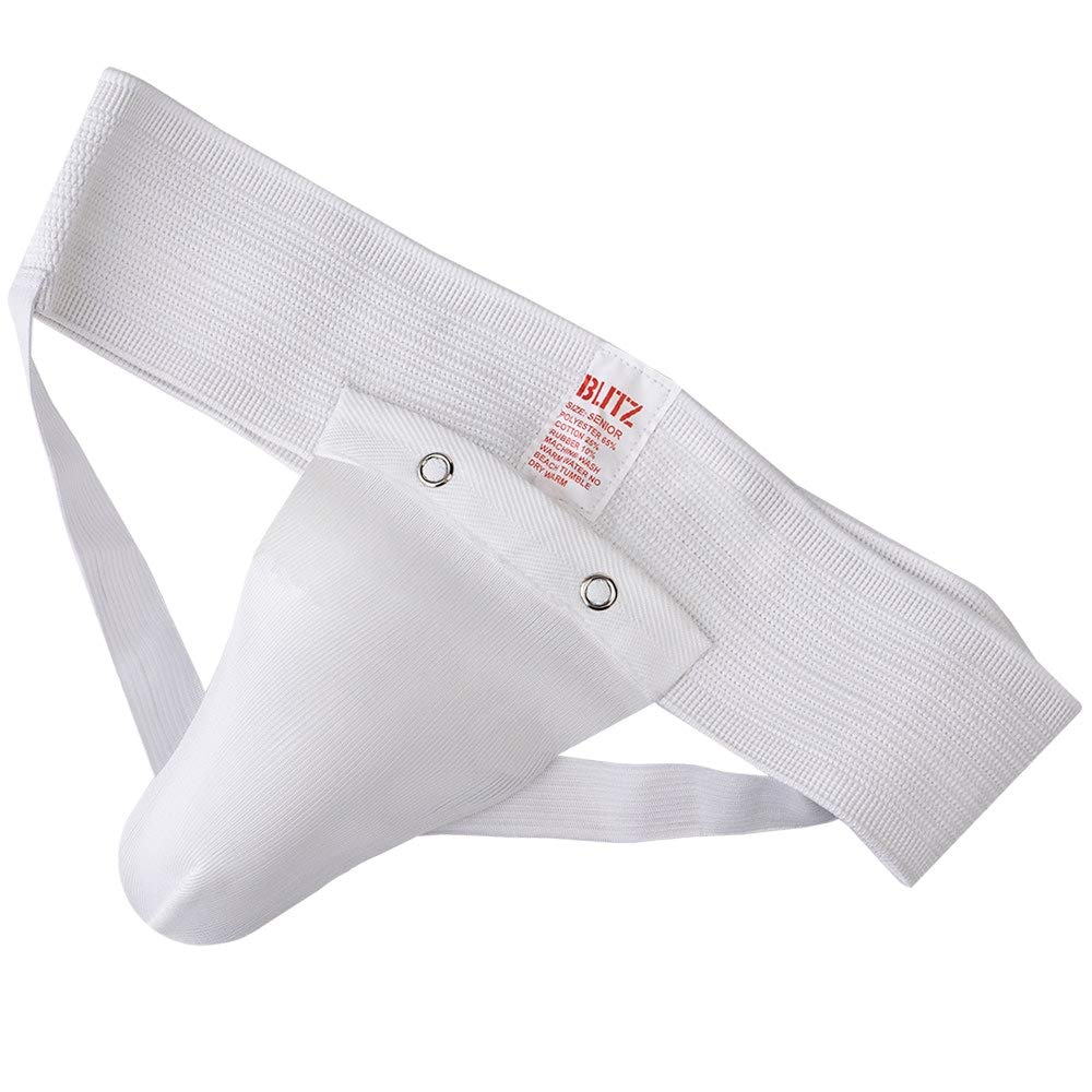 Blitz Standard Male Groin Guard - White - Junior — image 1