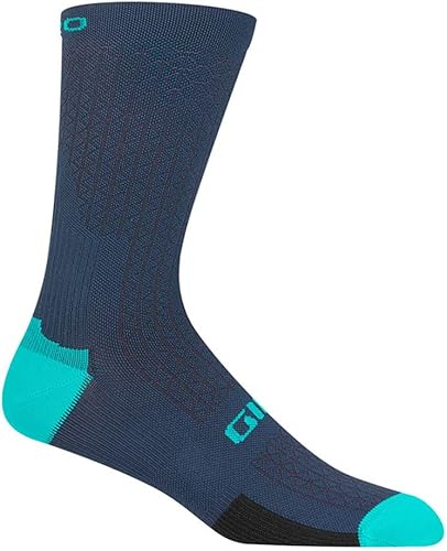 Giro HRc Team - Calcetines de ciclismo para hombre, color azul fantasma/verde azulado (2022) talla S, Azul fantasma/verde azulado gritando (2022)