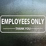 Employees Only Sign Sticker 9x3 Inch Vinyl Window Door Signs Business Removable Waterproof Decal 5 P