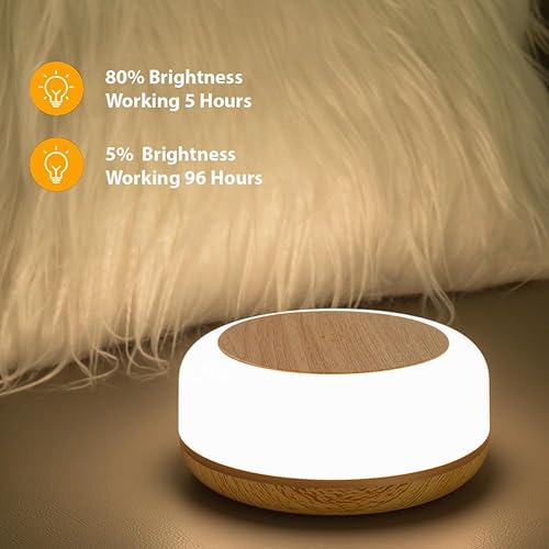 Miniatura 4 de Luz nocturna para bebé, control táctil, lámpara de habitación para lactancia materna y ayuda para dormir, atenuación continua, recargable, 3 colores
