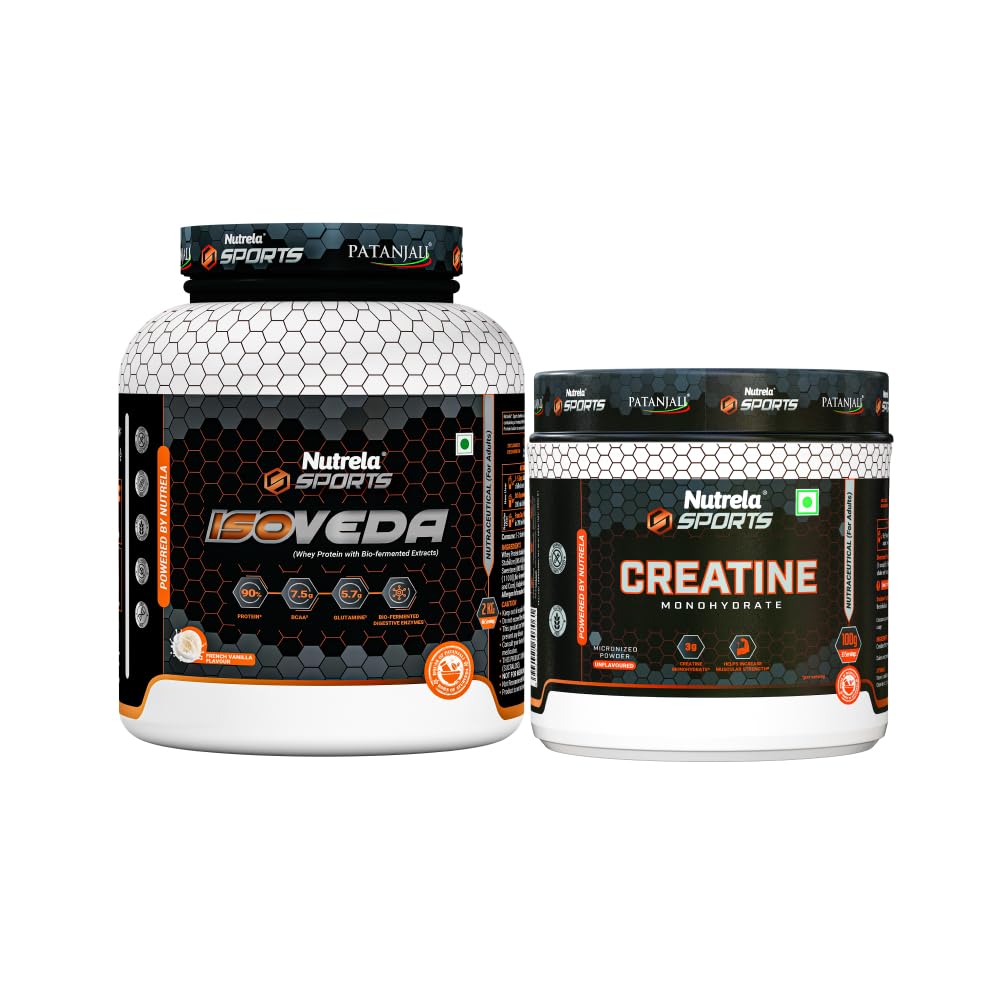 Nutrela Sports IsoVeda Whey Protein Combo - 1kg (Chocolate) & 100g Creatine Monohydrate — Amazon image 11