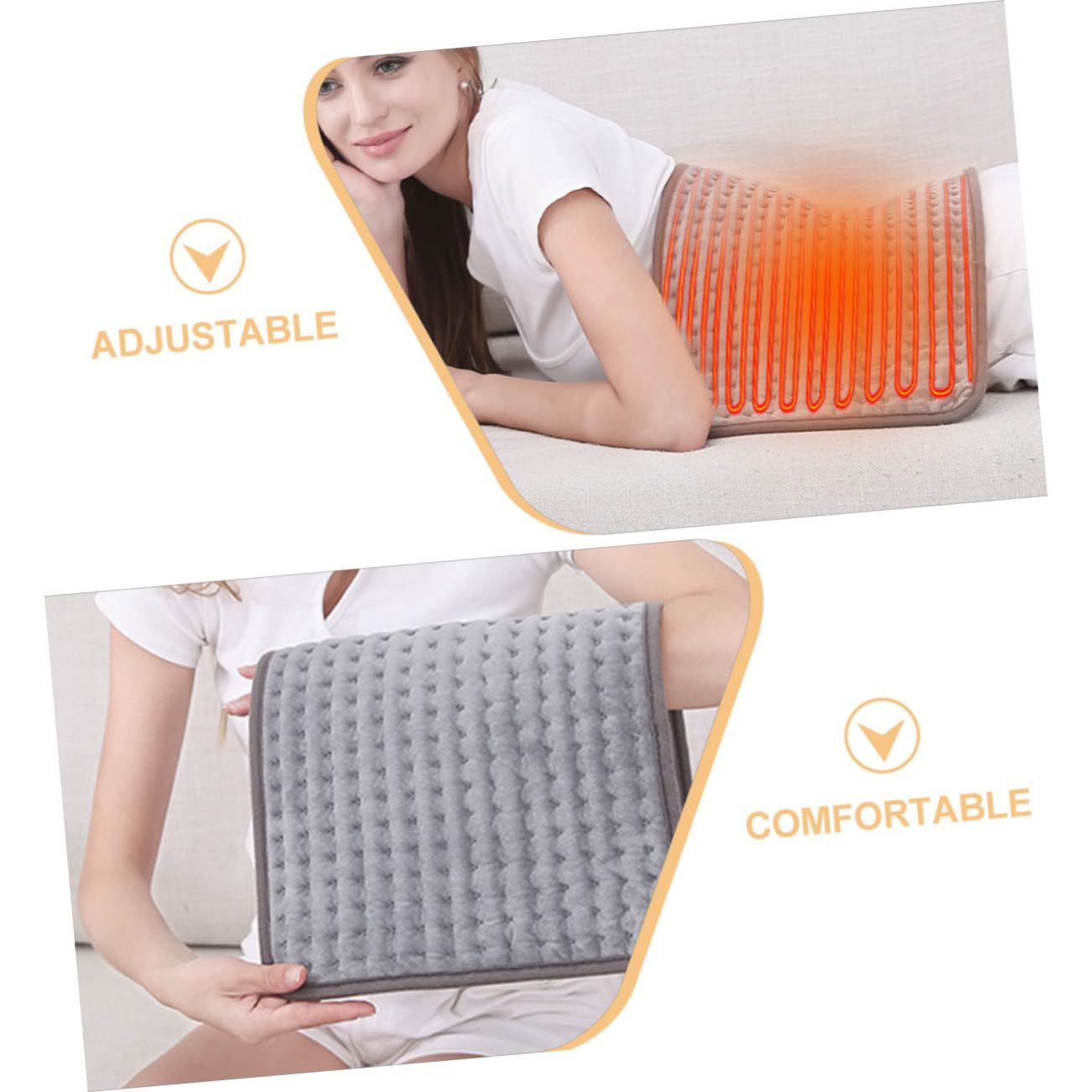 PACKOVE Almohadilla Térmica Eléctrica Para Mujeres Cólicos Menstruales Calentador Pies Almohadilla Espalda Calefactor