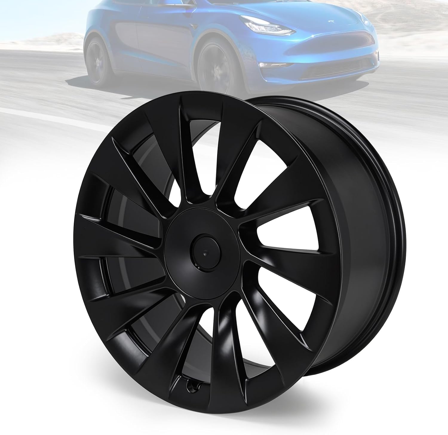 New 20" x 9.5" Aluminum Alloy Replacement Wheel Car Rim Compatible with Model Y 2020 2021 2022 2023, Replacement for OE Wheel Rim, Matt Black