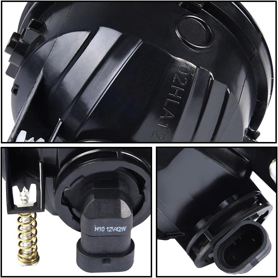 G-PLUS Front Fog Lights W/Bulb Pair Compatible with Ford F150 2006-2010 AL3Z15200A, AL3Z15201A, FO2593220, FO2592220