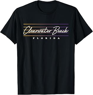 Nostalgic Retro Style Clearwater Beach T-Shirt