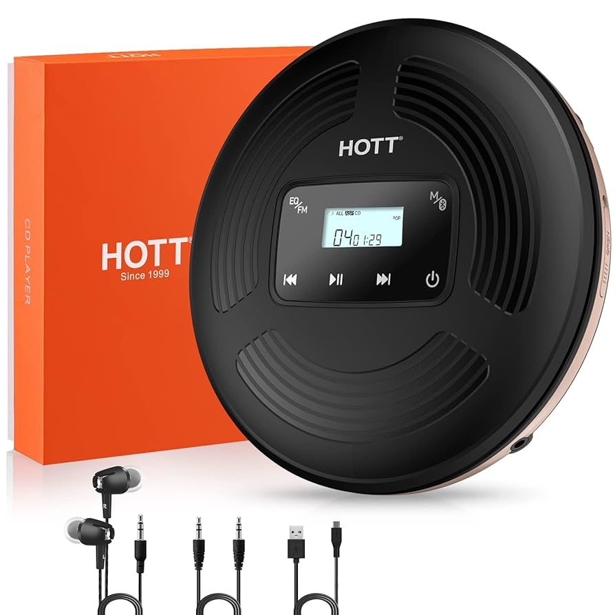 LEX愛用HOTT CDプレイヤー Amazon.co.jp: HOTT ポータブルCDプレーヤー Bluetooth対応