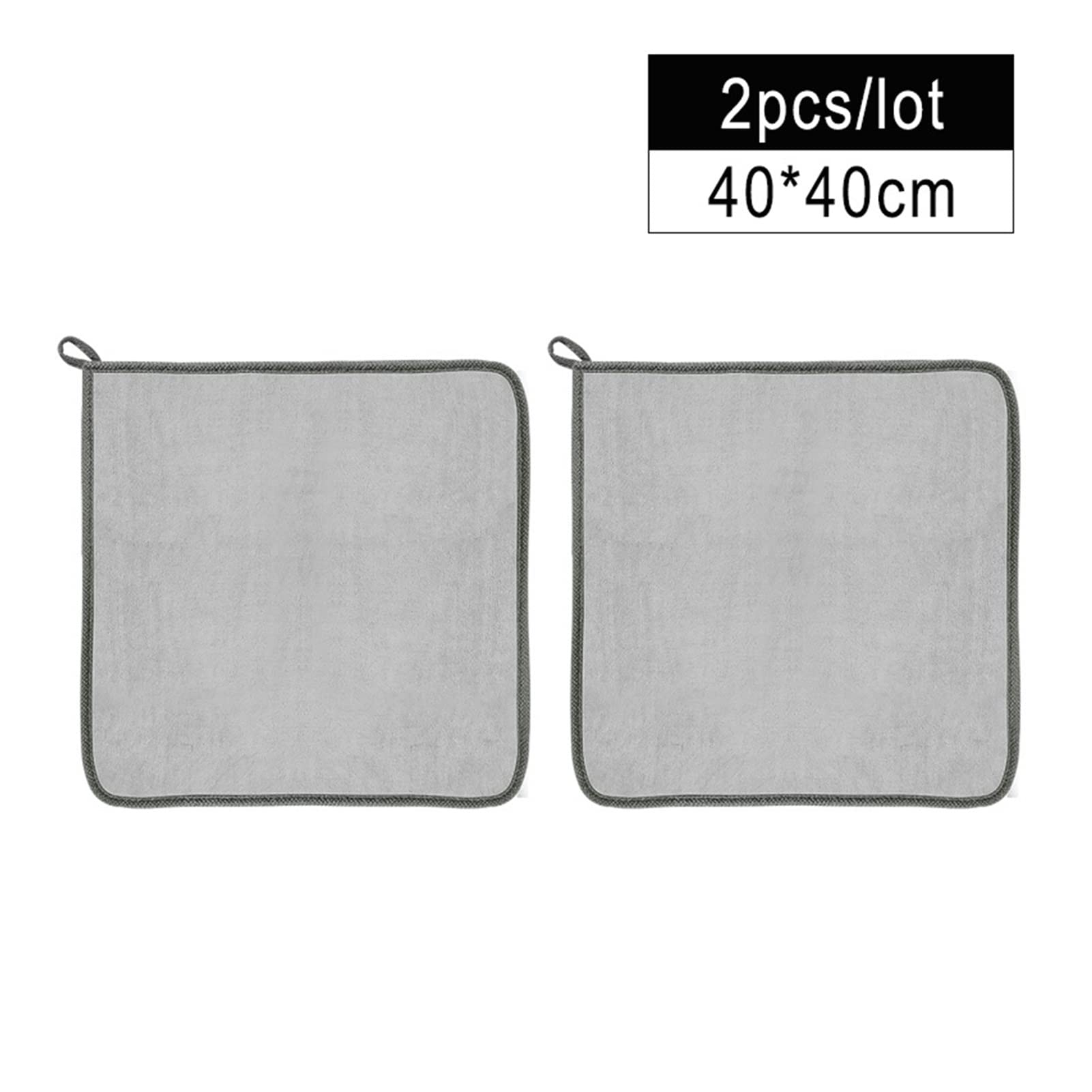 Toalla de microfibra para lavado de coche, paño de secado de limpieza automática, toallas de lavado de coche, accesorios de lavado de coche (40 x 40 cm, 2 unidades)