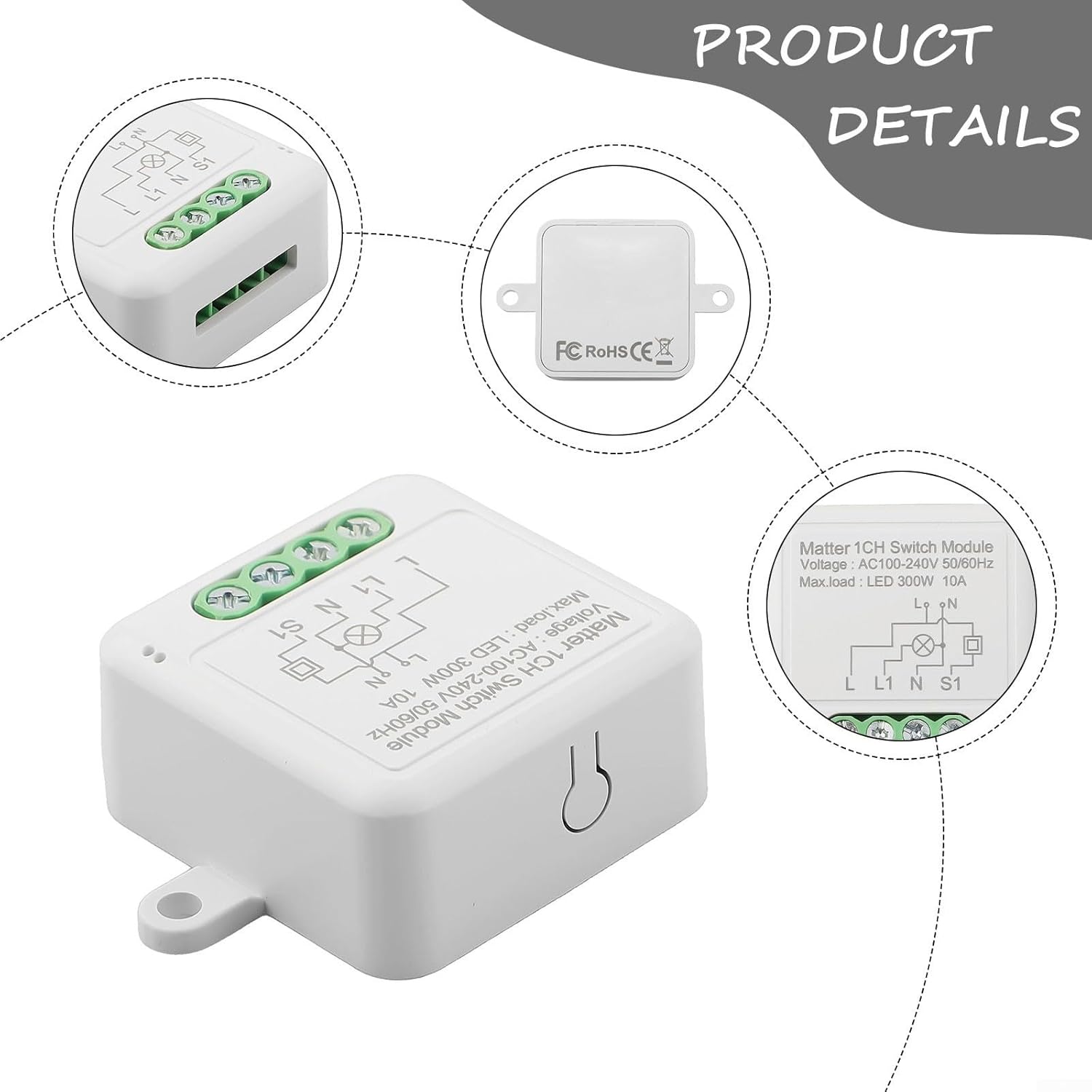 For Smart Circuit Breaker Switch with WiFi Connectivity for Voice Control and Home Automation Management (1CH)
