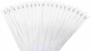 20 Cerniere Nylon 30cm Bianche - Bobina Chiusa Per Cucito E Fai Da Te, Sottili E Resistenti - Foto 7