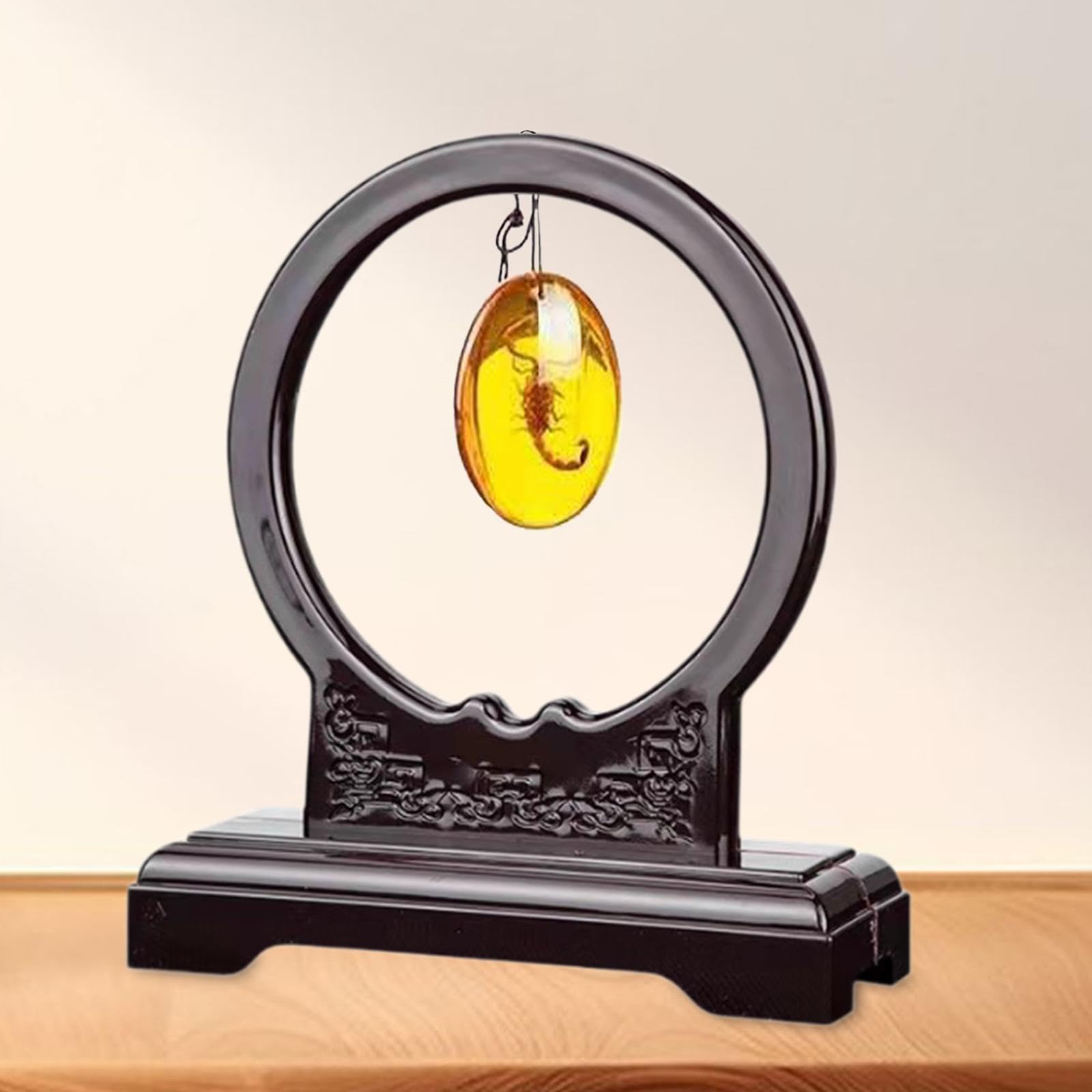 Vaveren Jade Ware Display Stand Jewelry Pendant Bracket Jewelry Display Rack Jade Ornaments Hanger for Retail Display Necklaces Rings, Red