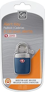TSA Alert Key Padlock, Suitcase Lock with 1 Alert Reset and 2 Padlock Keys, TSA Approved Locks for Luggage, Travel Essentials