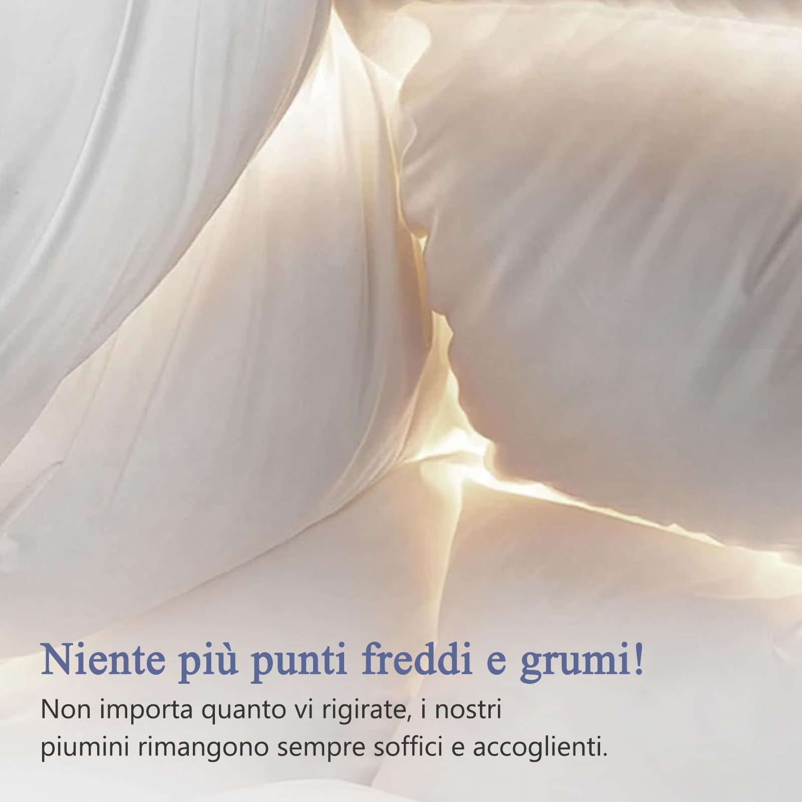 Piumone Matrimoniale Federa in Cotone Egiziano, 100% Puro Piumino e Piuma 4 Stagioni, Piumone Certificati Oeko-Tex e RDS per Letto, Piumini 220x240 cm Bianco