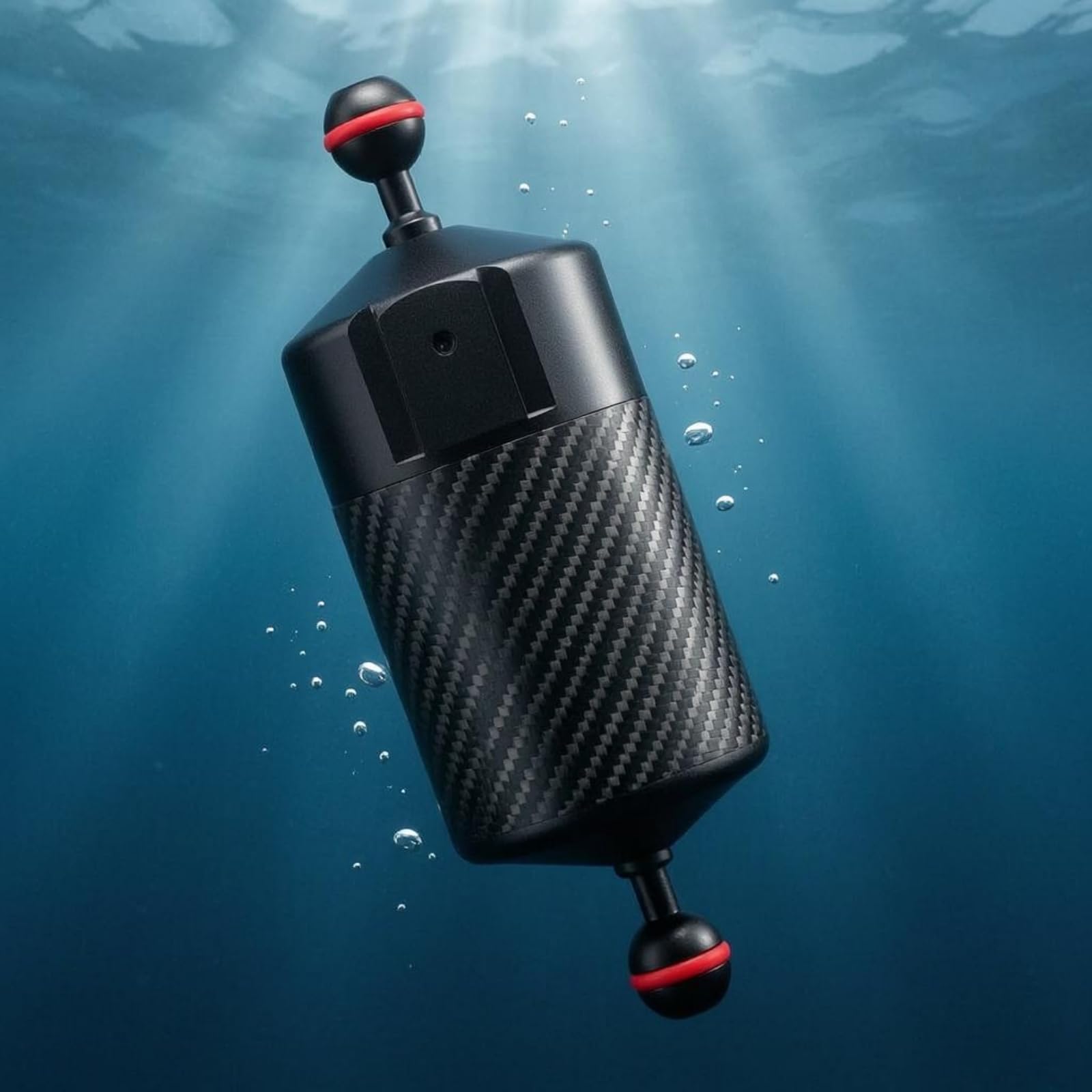 Underwasser Kamerahalterung Unterwasser Kamera Halterung Schwimm Arm Auftriebsarm Aluminium Stabil Leicht Schwimmend Ballkopf Adapter für, Schwarz, FA65 65 200mm