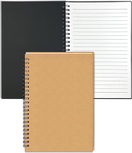 GINMLYDA Spiral Notebook Spiral Journal Kraft Cove
