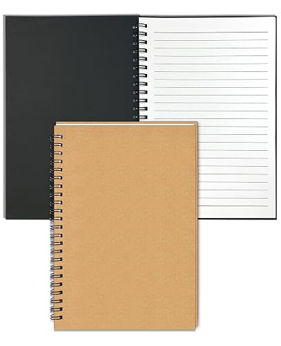 GINMLYDA Small Spiral Notebook A5, 2Pack 120 Lined Pages 8.25x5.5