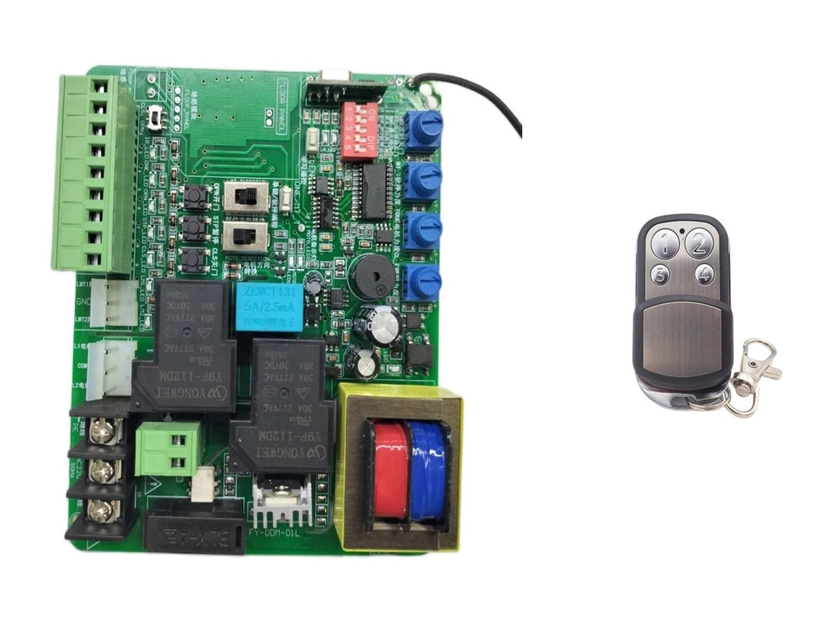 Sliding Garage Door Control Panel Magnetic Spring Limit Switch Available with Delay Function 220v AC(220V Board 3remote)