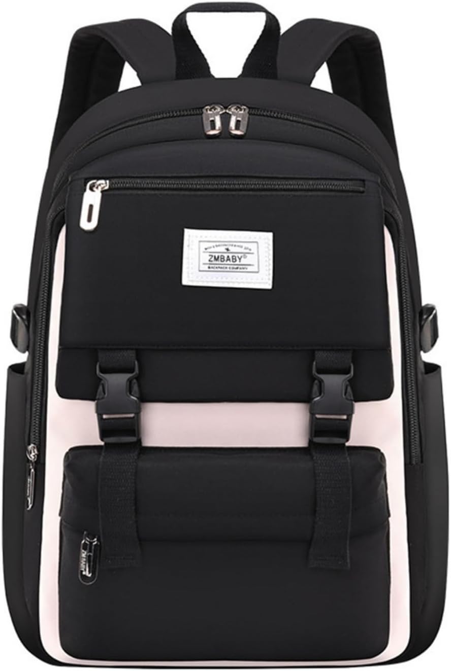 Kids Backpack Solid Color Girls Elementary Middle School Casual Daypack Lightweight Bookbag for Teens Travel Bag