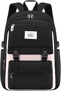 Kids Backpack Solid Color Girls Elementary Middle School Casual Daypack Lightweight Bookbag for Teens Travel Bag