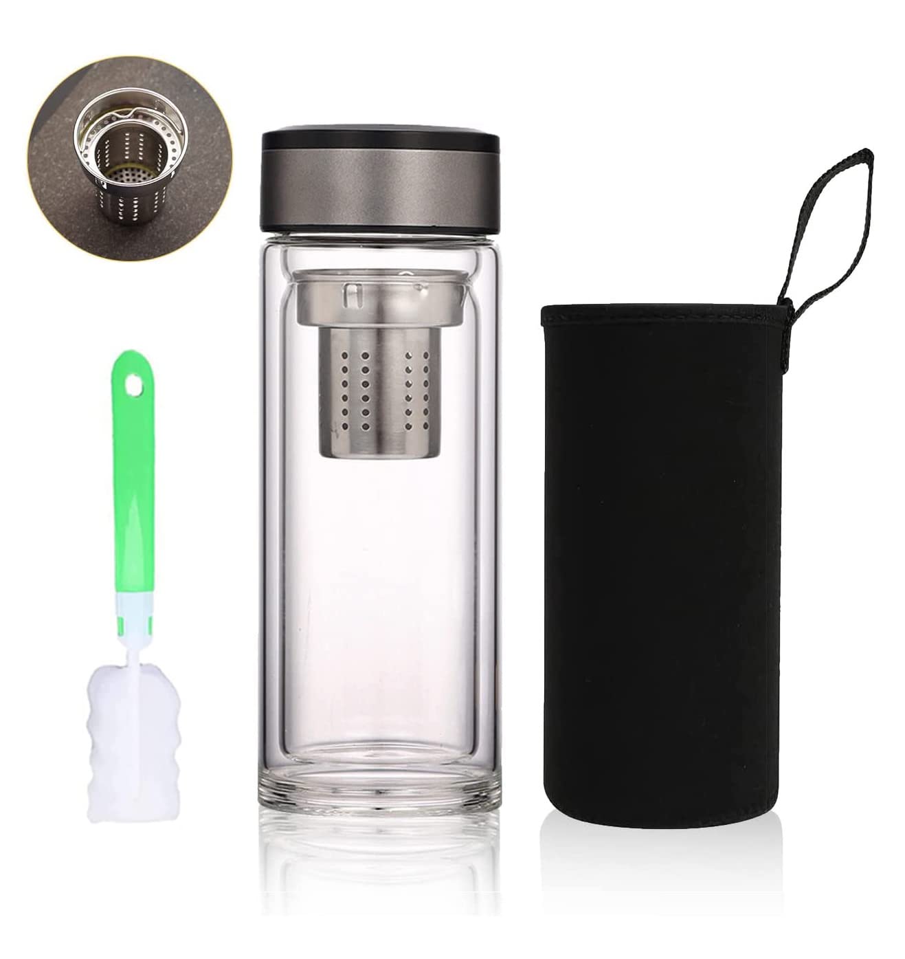 360/420/550ml Nueva Botella De Agua De Diseño De Moda Personalizada - China Botella De Vidrio Y Taza Precio