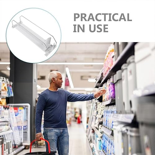 Miniatura 8 de PRETYZOOM Organizador de bebidas para nevera, 12.2 in12 pulgadas, dispensador de botellas de beber autoempujante, dispensador de soda deslizante