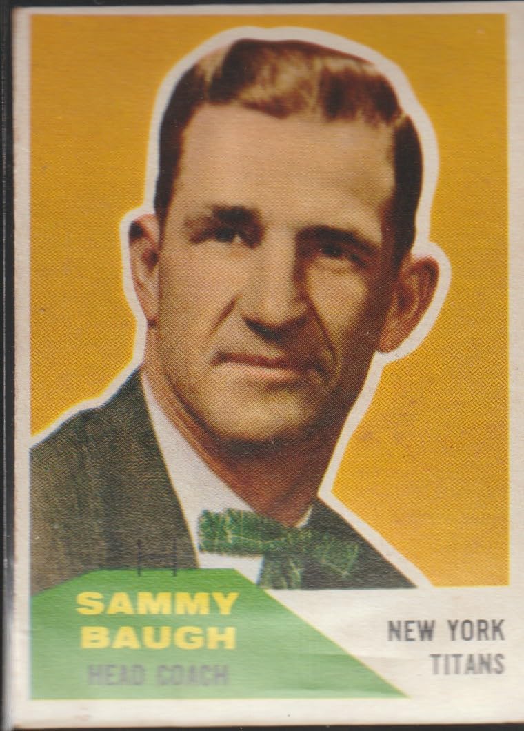 1960 Fleer Sammy Baugh New York Titans Football Card