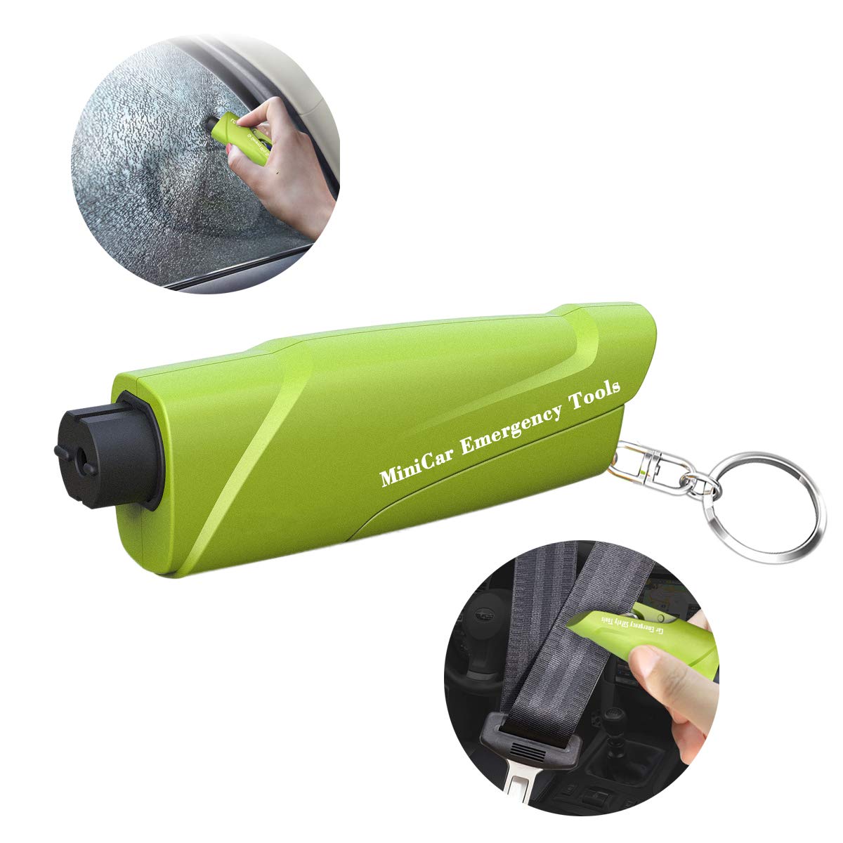 GINGYI Car Escape Tool with Seatbelt Cutter, Ultra-Portable Keychain Car Window Breaker Perfect Work Underwater