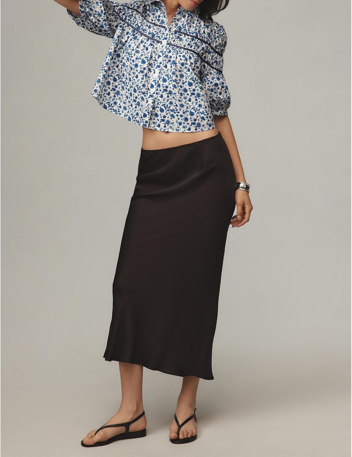 Women Puff Sleeve Cute Floral Shirred Peplum Blouse Crop Top Y2k Front Button Down Flowy Vintage Babydoll T-Shirts