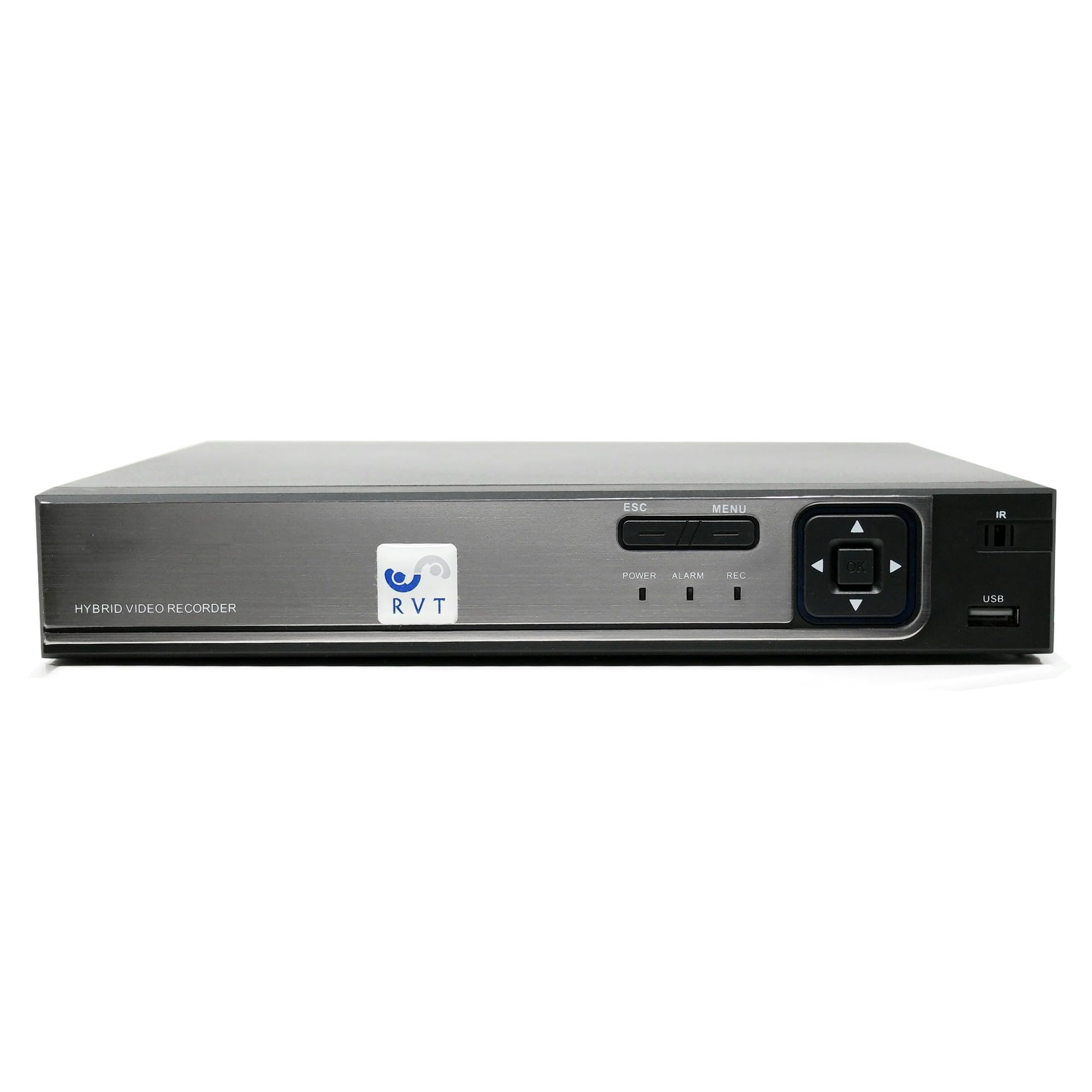 RVT SECURITY - DVR NVR 4 Canali Rilevamento di Persone/Veicoli Sorveglianza, VideoSorveglianza Ibrido 16 Canali IP mode App Xmeye P2P Email Allarme, senza HDD
