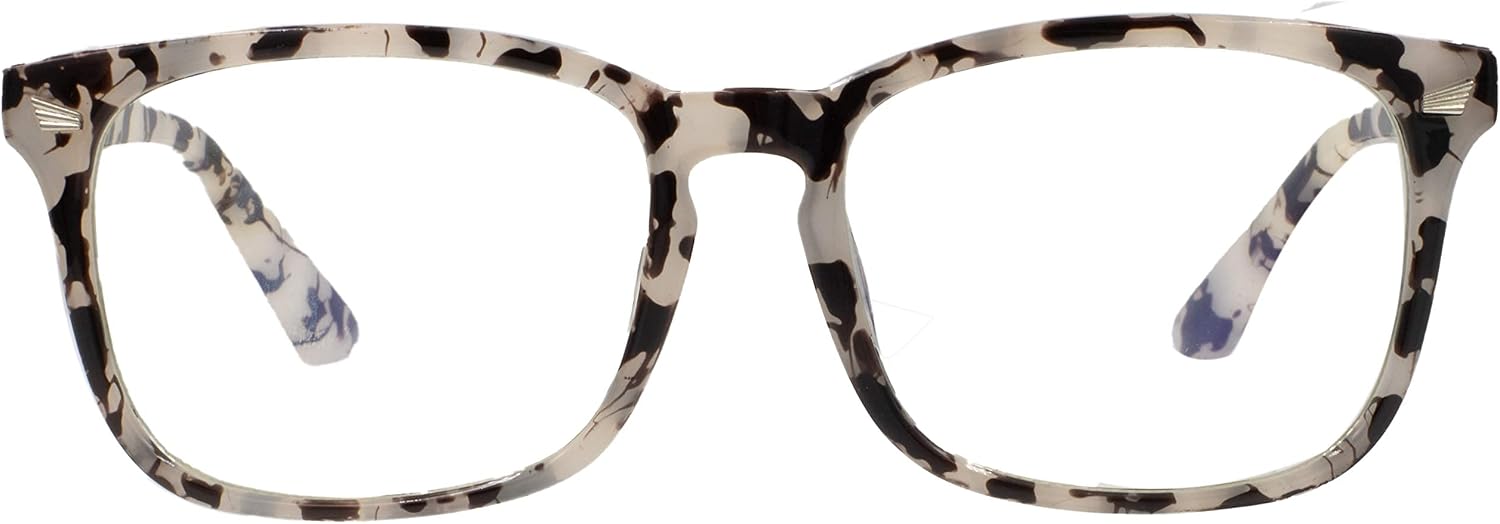 Foxmans™ Blue Light Blocking Glasses for Men & Women, Mccartney Everyday Lens (Marble Frame)