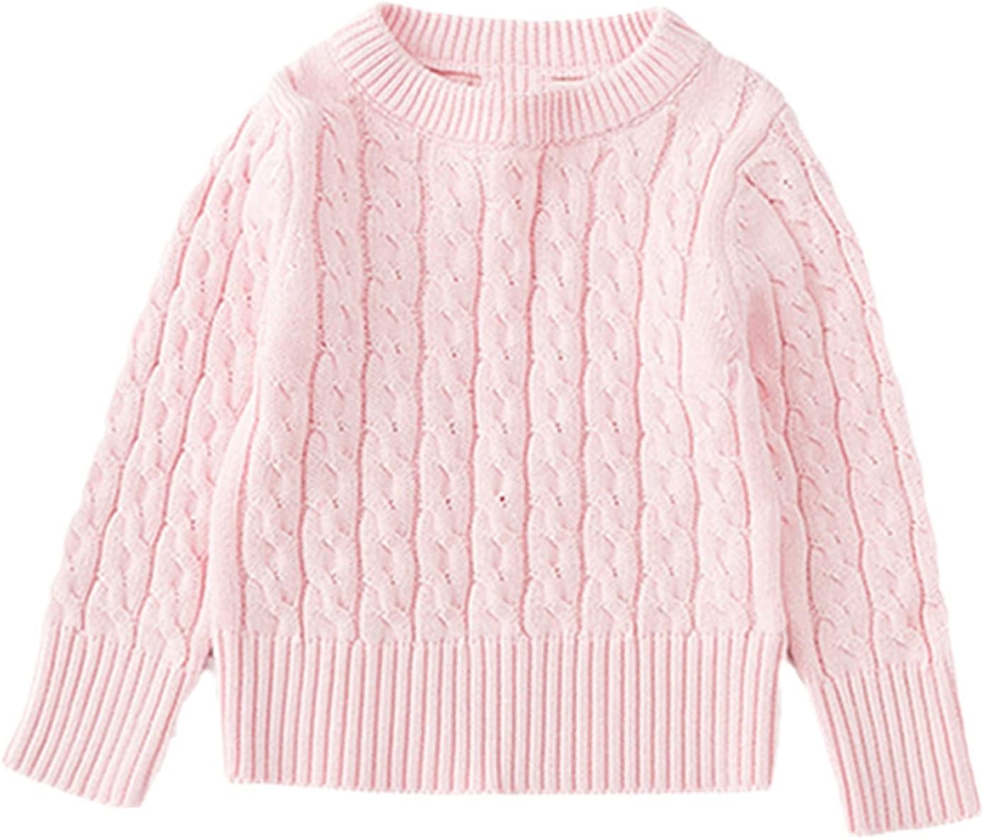 Yiqinyuan Baby Girls Pullover Sweaters Soft Cotton Boys Knitted Pullover Candy Color Kids Ribbed Sweater Children's Clothing
