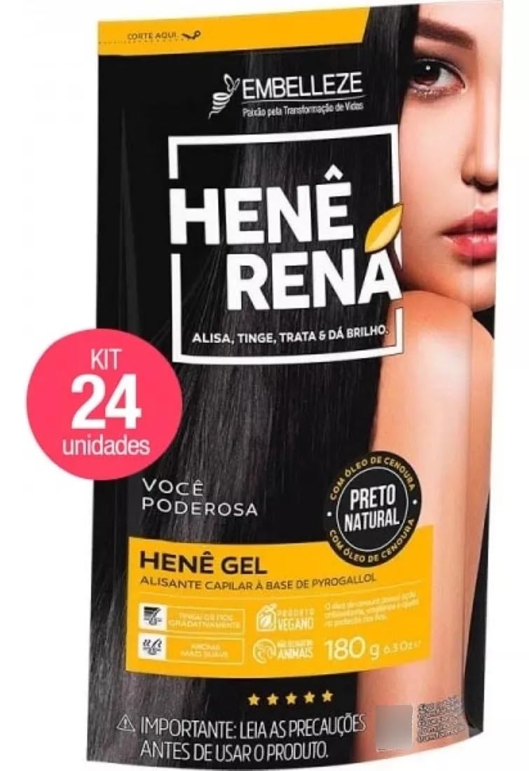 Rená Henê Black Natural EMBELLEZE 180g (24Units)