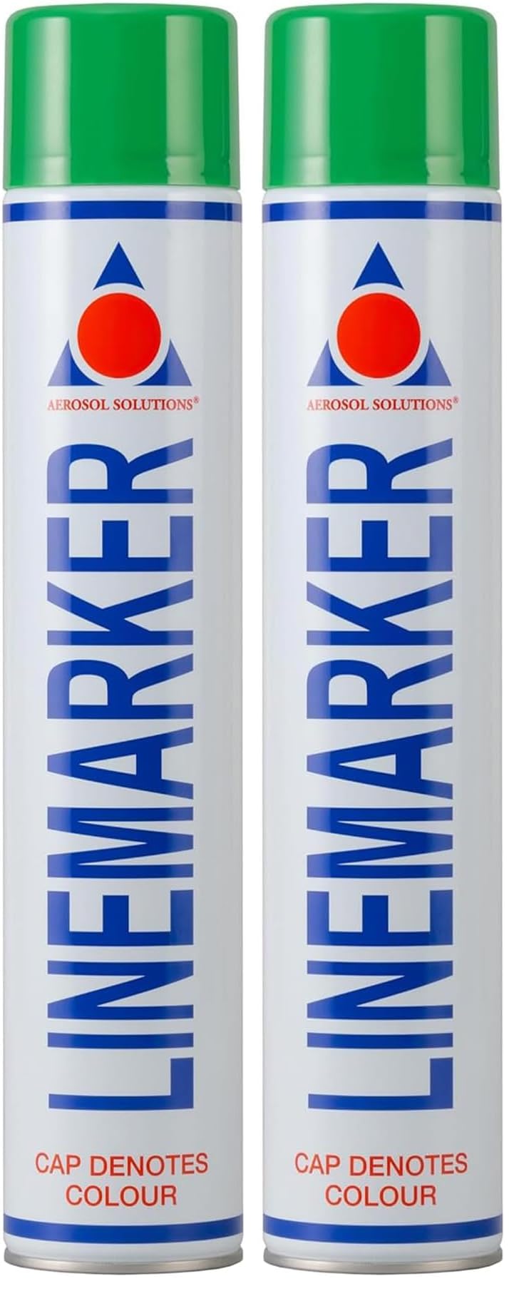 Aerosol Solutions Line Marker Green 26 Oz | Grass and Road Spray Paint, All Purpose Striping Paint | Perfect for Athletics, Landscaping &amp; Pavements (Pack of 2)