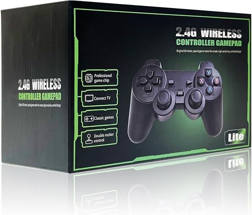 Retro Game Stick with 20000+ Games, 4K Ultra HD, 9 Classic Emulators, 2 Wireless Controllers, HDMI, Plug and Play