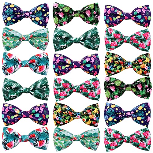 Mruq Pet 8Pcs Summer Dog Bow Ties, Bulk Small Dog Collar Slide Attachment Bow Ties, Hawaiian Fruit Styles Dog Bowties, Removable Pet Dog Collar Grooming Bow Ties For Dog Collar Accessories #TOP7