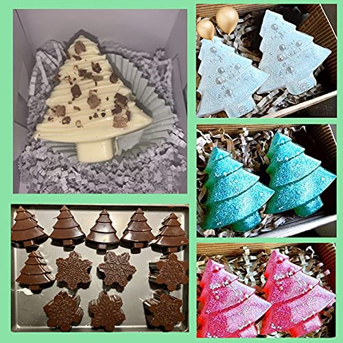 Molde Silicona Árbol Navidad 2 Piezas 6 Cavidades miniatura 2