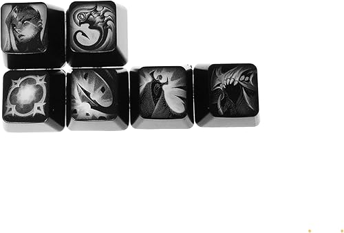 Miniatura 10 de Teclas personalizadas League of Legends (Champion Shen)  Grabado con láser con el retrato de cada campeón, pasivo y habilidades. Ajuste con