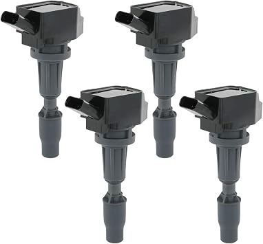 Set of 4 Ignition Coil Pack Compatible with 2015-2019 Hyundai Sonata Tucson | Replacement for 2015-2021 Hyundai Santa Fe Kia Optima Sorento Sportage Stinger Genesis G70 G80 Replace# UF764, 27300-2GGA0