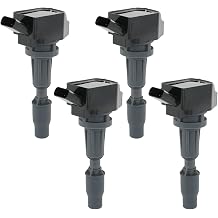 DICMIC Set of 4 Ignition Coil Pack Compatible with Hyundai Sonata Santa Fe Tucson Kia Optima Sorento Sportage Stinger Genesis G70 L4 2.0L Replace# UF764, 27300-2GGA0, GN10730, C988, E1264, IC871