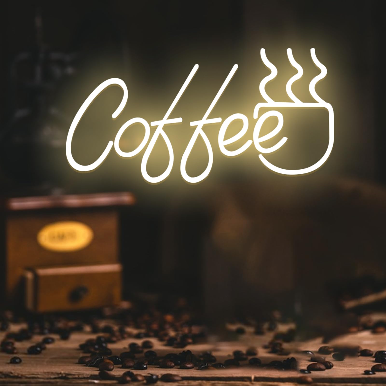 Coffee Neon Sign Dimmable LED Coffee Sign for Business Coffee Bar Neon Sign Accessories Light Up for Wall Decor USB Powered Neon Coffee Signs for Coffee Shop Coffee Station Kitchen - Image 3